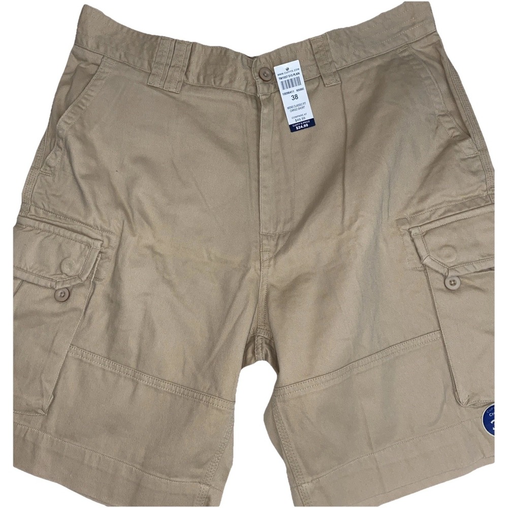 New Cargo Shorts Mens Size 38 Khaki Tan Boating Outdoors Cuffys Cape Cod